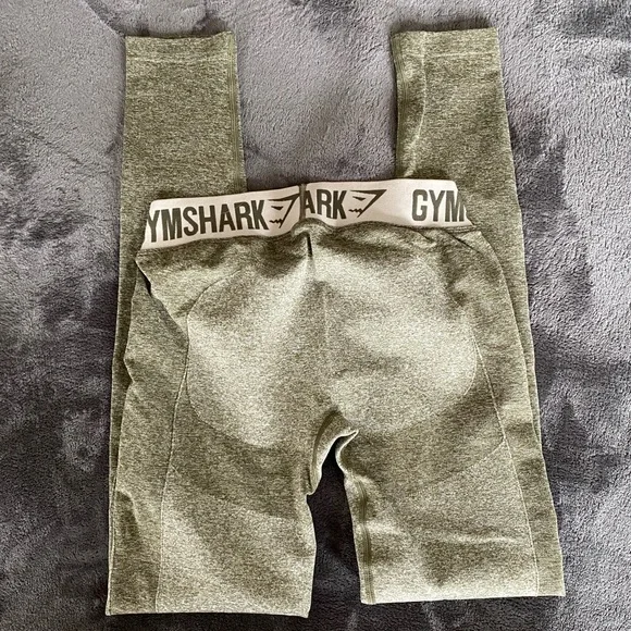 GYMSHARK | Flex Mid-Rise Leggings - Khaki - Picture 3 of 6